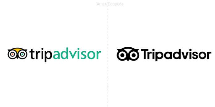En 2020 la famosa agencia londinense Mother, desarrolló la nueva identidad de Tripadvisor, la cual incluye un refresh del símbolo, una tipografía personalizada para su logotipo y paletas de colores nuevas