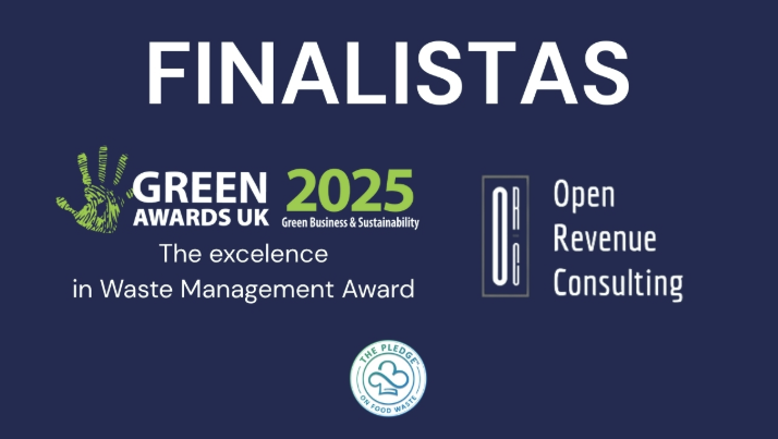 Open Revenue Consulting, finalista en los premios de Sostenibilidad Turística GREEN UK AWARDS gracias a su programa ‘The PLEDGE on Food Waste’ de reducción de desperdicio alimentario y la meta de conseguir el Primer Evento Desperdicio Cero en Europa