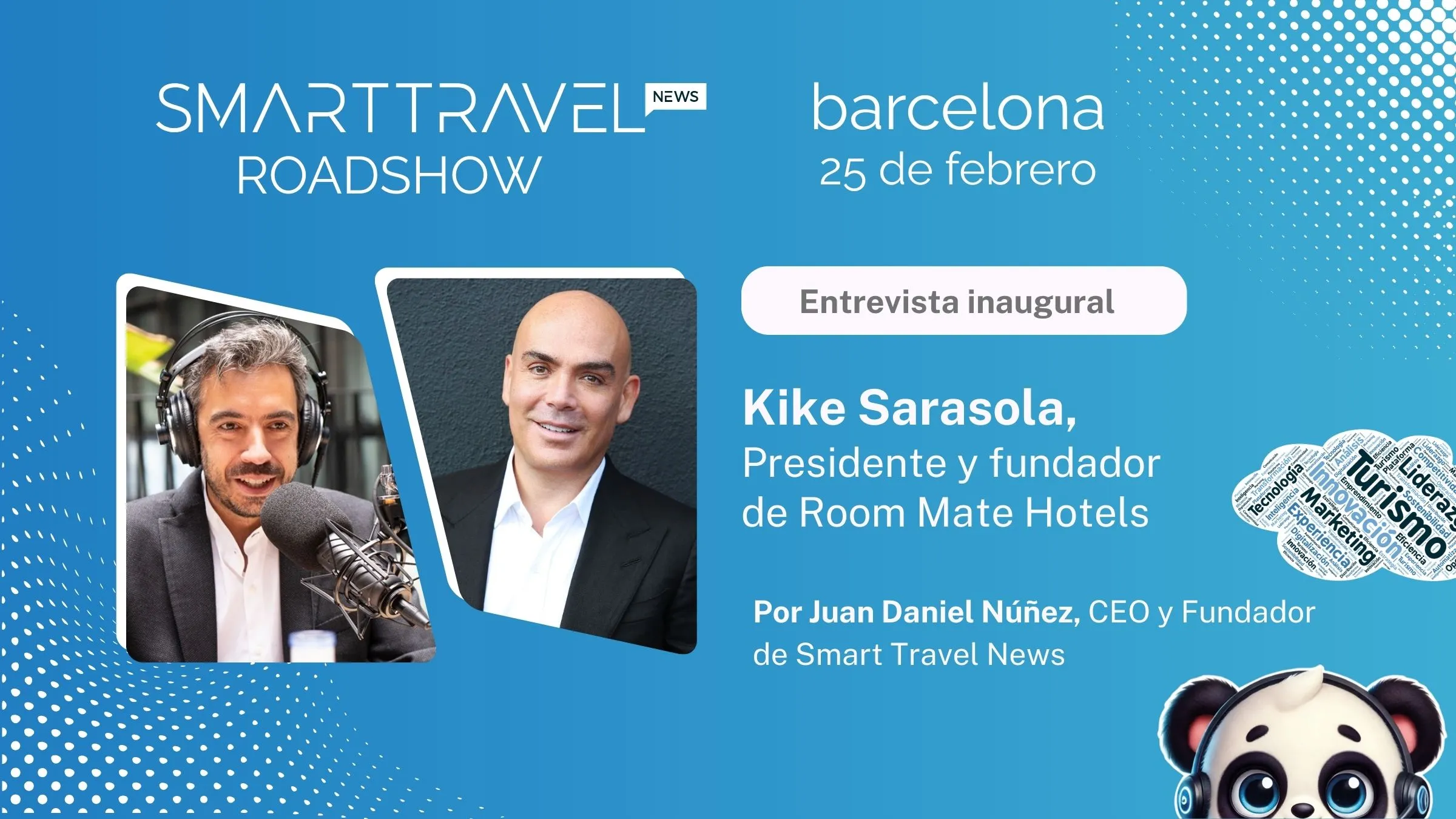 Kike Sarasola participará en una entrevista en directo en el Smart Travel News Roadshow Barcelona
