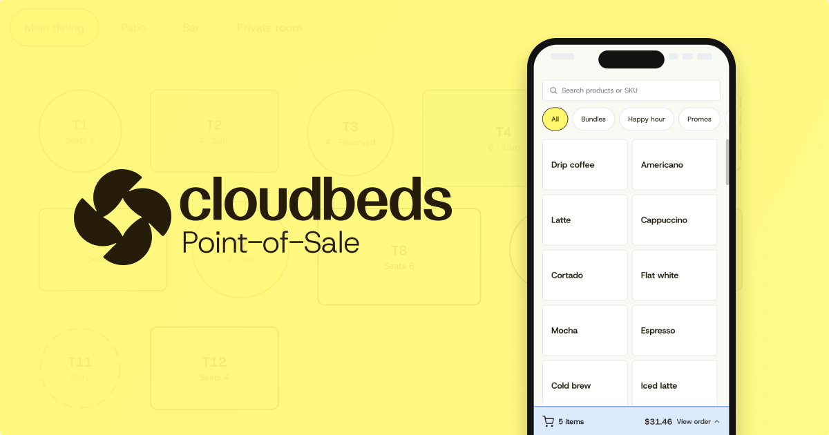 Cloudbeds incorpora los puntos de venta del hotel a su plataforma unificada con su nuevo POS